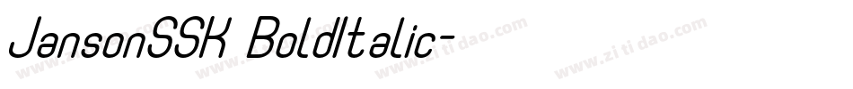 JansonSSK BoldItalic字体转换